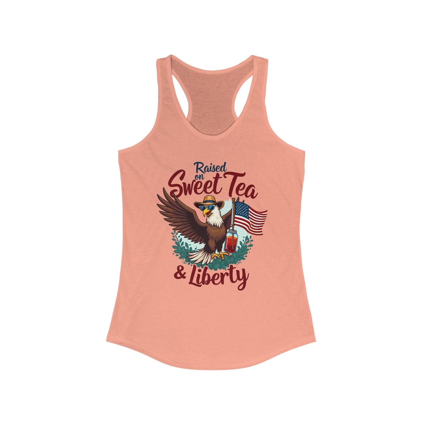 Raised on Sweet Tea & Liberty Women's Racerback Tank | Southern Pride