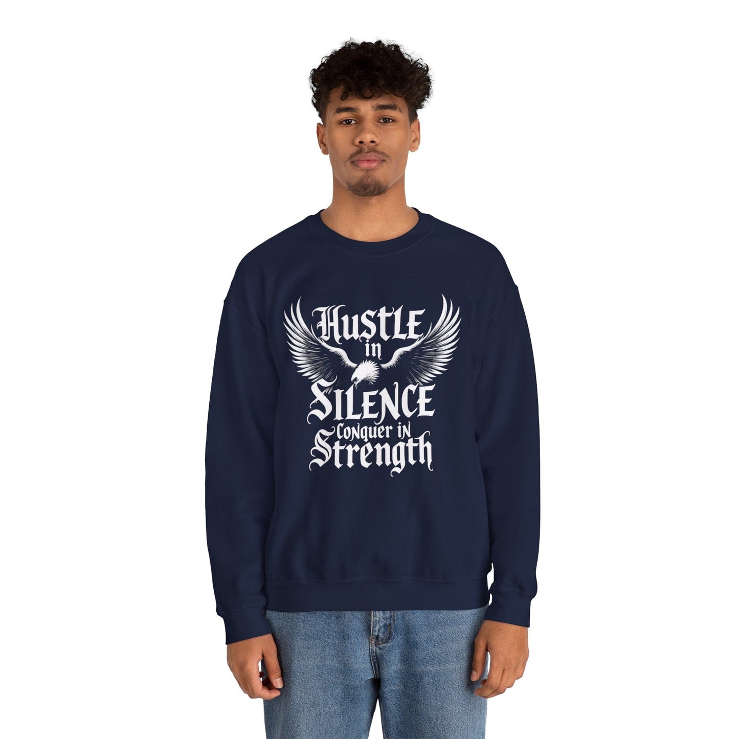 Inspirational Hustle Crewneck Sweatshirt | Motivational & Cozy

