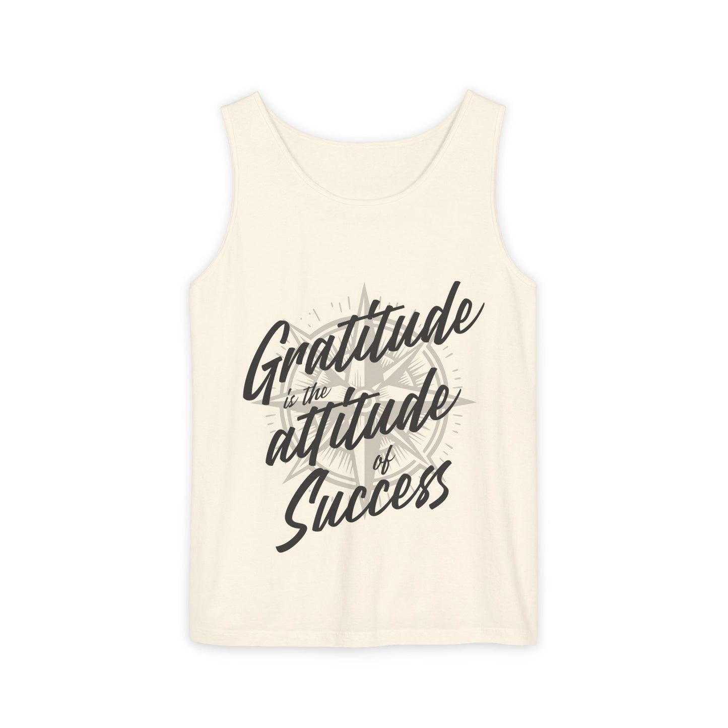 Gratitude Attitude Unisex Garment-Dyed Tank Top - Motivational Fitness Apparel