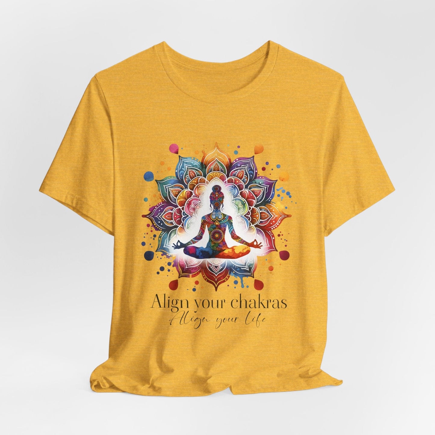 Align Your Chakras Unisex Tee | Colorful Meditation Shirt