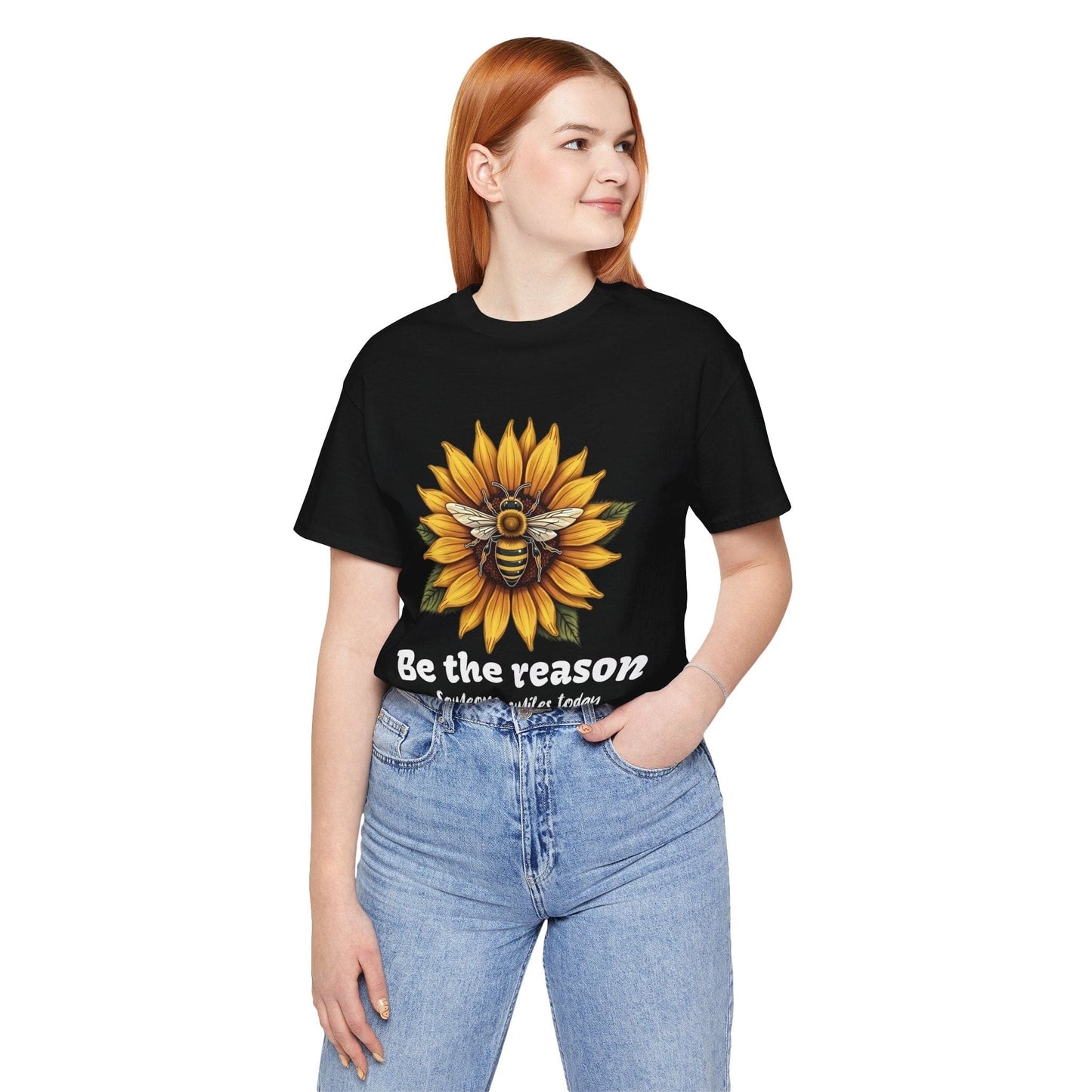 "Be the Reason" Sunflower Unisex Tee | Inspirational Design