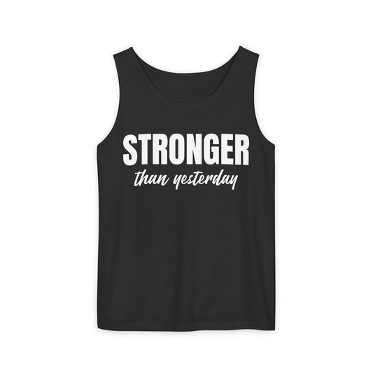 Stronger Than Yesterday Tank Top | Motivational Workout Shirt

