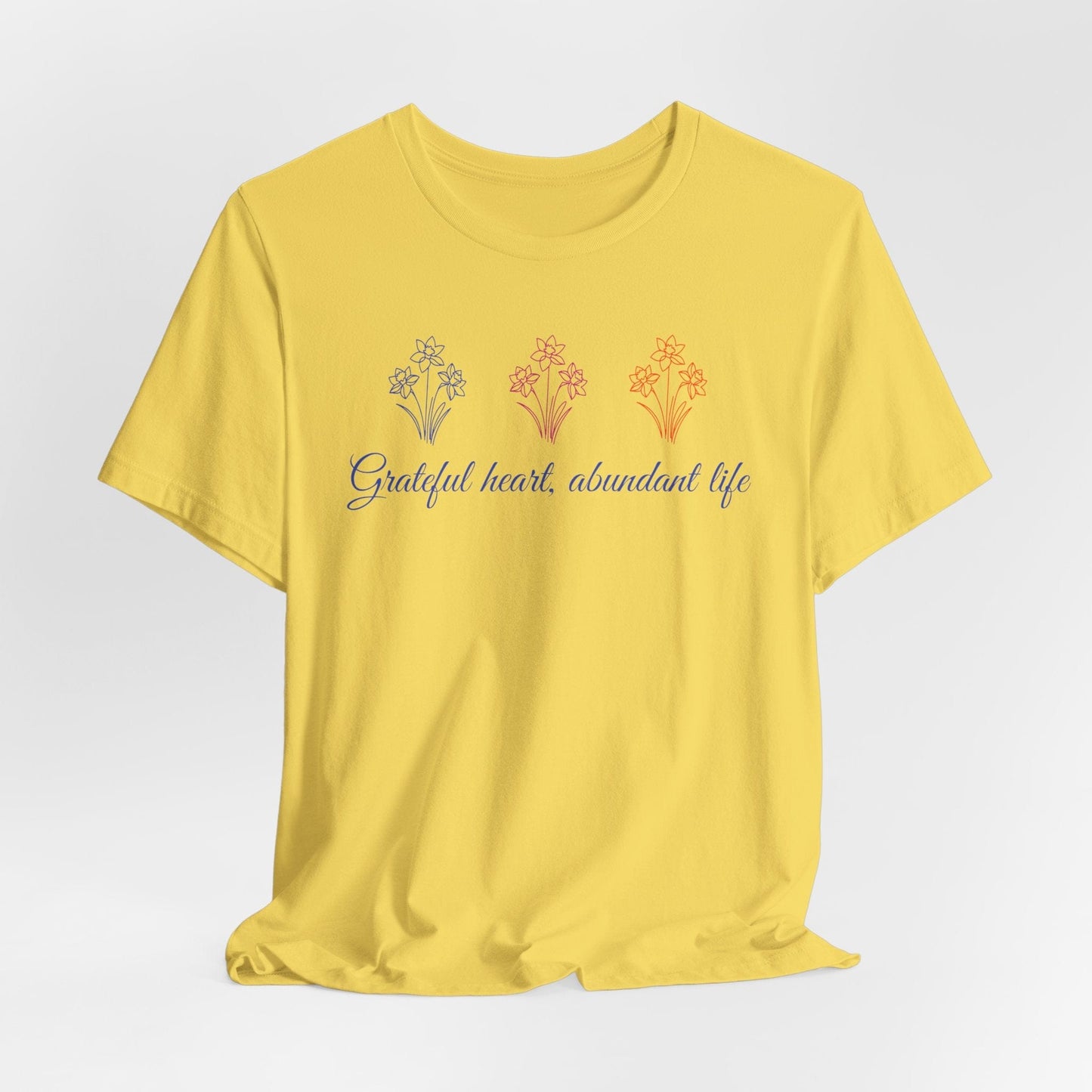 Grateful Heart Tee with Soft Flowers