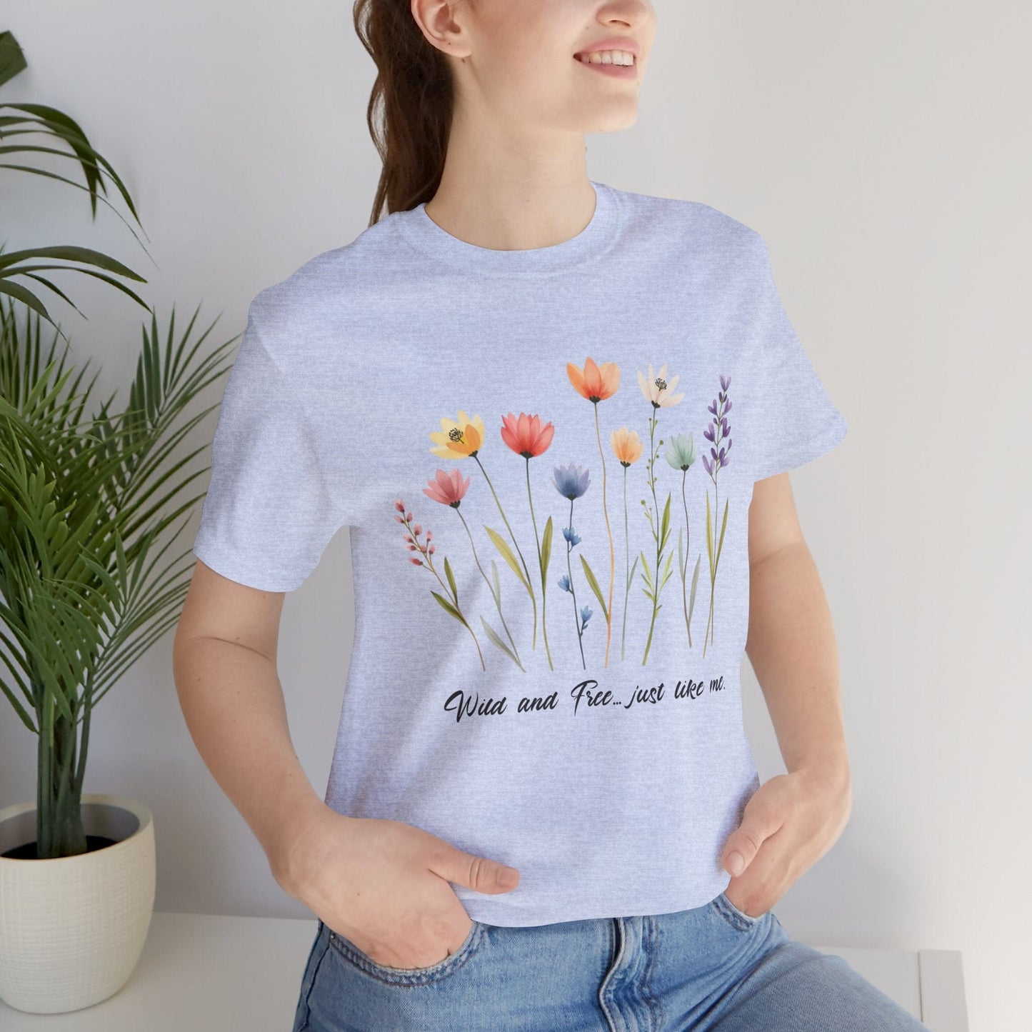 Wildflower Garden Unisex Tee - Floral Short Sleeve Shirt