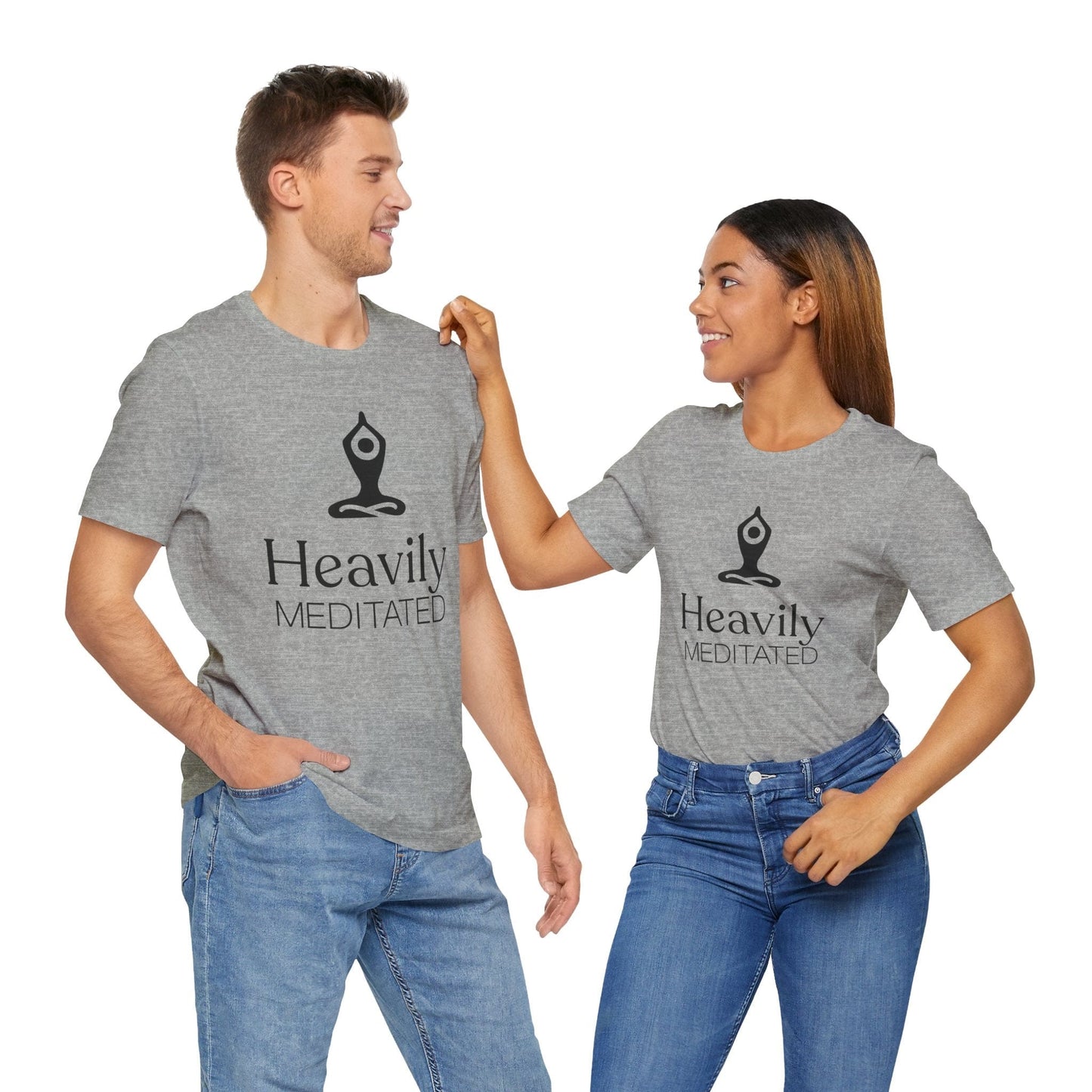 Heavily Meditated Unisex Short Sleeve Tee - Comfortable Yoga & Mindfulness Tee