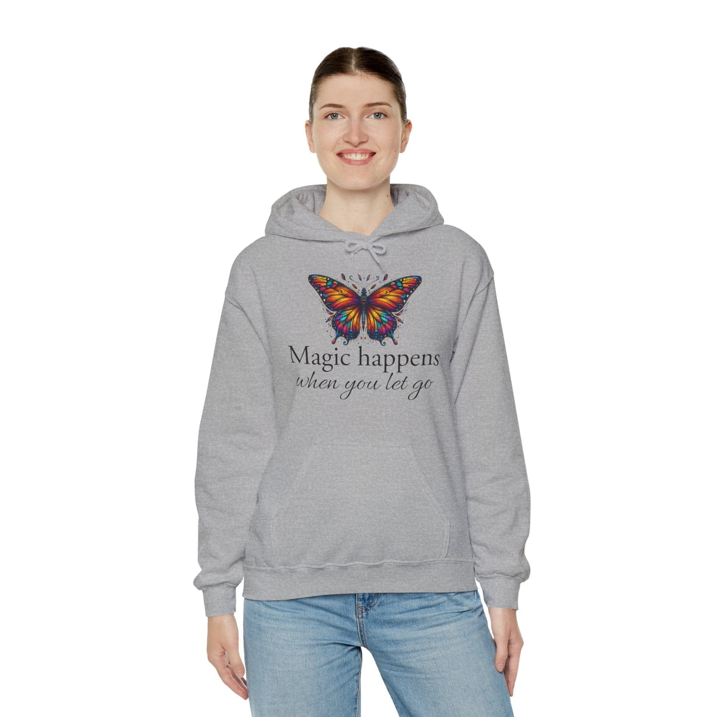 Magic Happens Butterfly Unisex Hooded Sweatshirt
