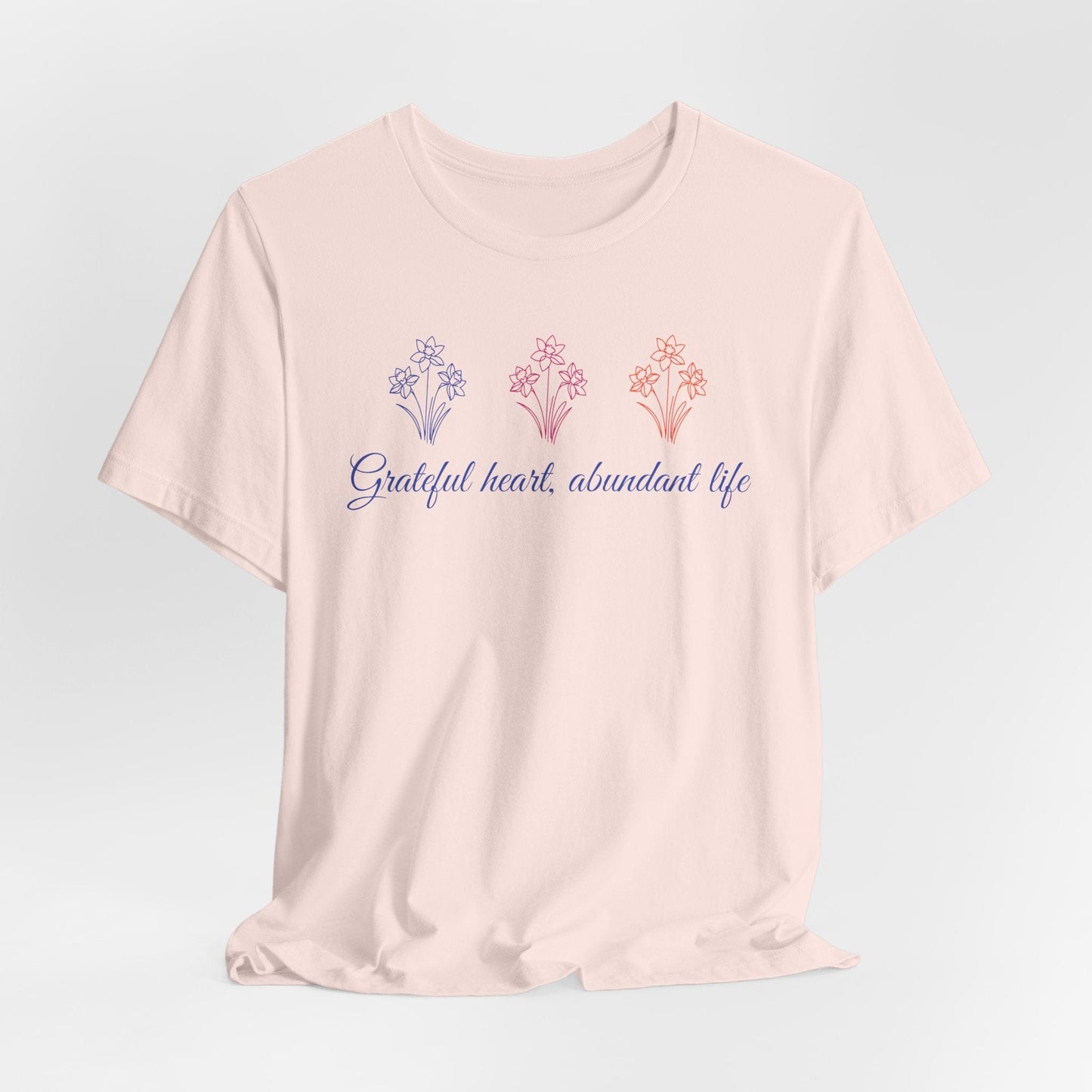 Grateful Heart Tee with Soft Flowers
