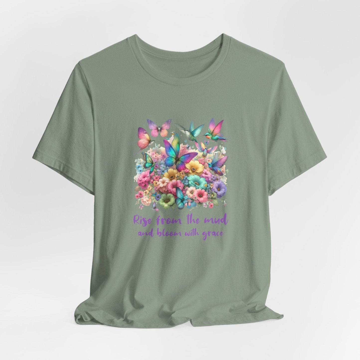Rise from the Mud Butterfly Tee - Inspirational Unisex Jersey T-Shirt