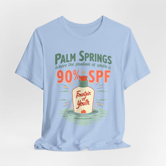 Palm Springs T-Shirt | Fountain of Youth Design | Vibrant & Relaxed

