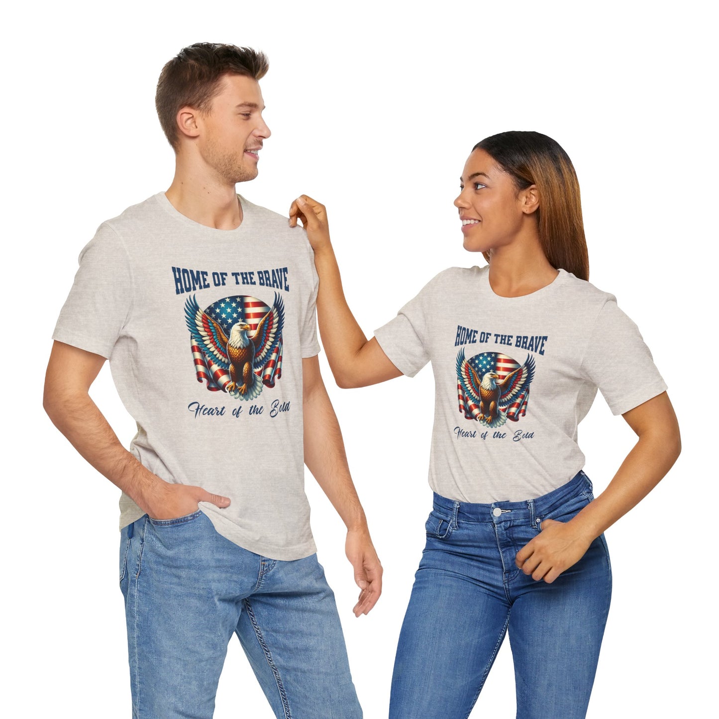 Home of the Brave Eagle Tee - Patriotic Unisex Short Sleeve Shirt