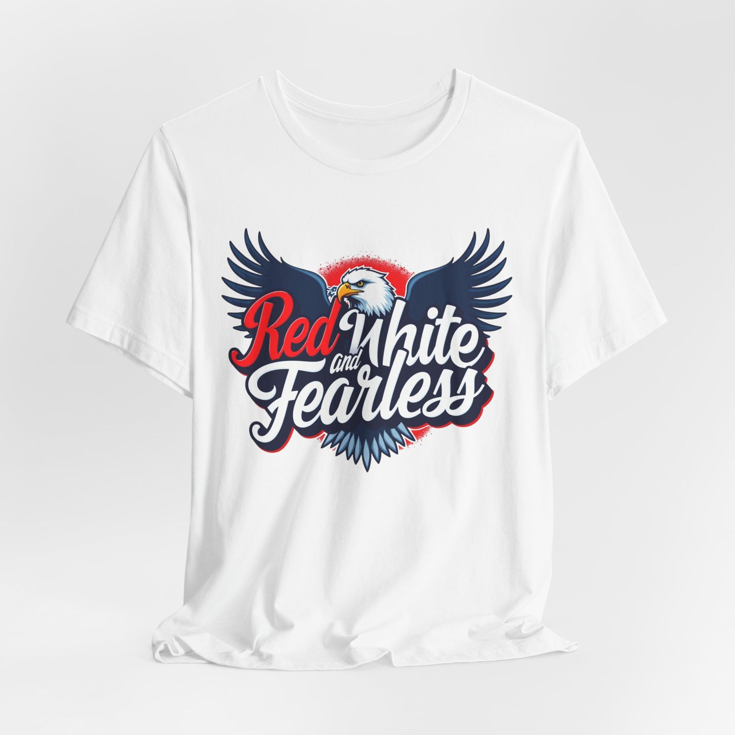 Red, White, and Fearless Unisex Jersey Tee for Patriotic Celebrations