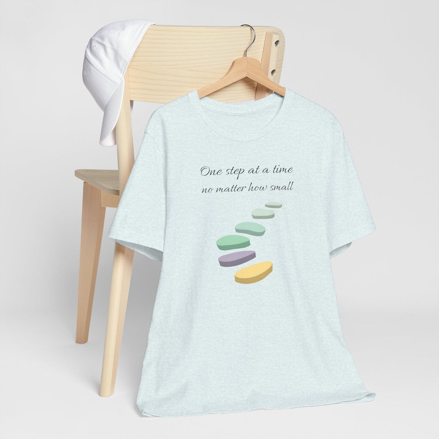 Motivational Quote Unisex Jersey Tee - "One Step at a Time"