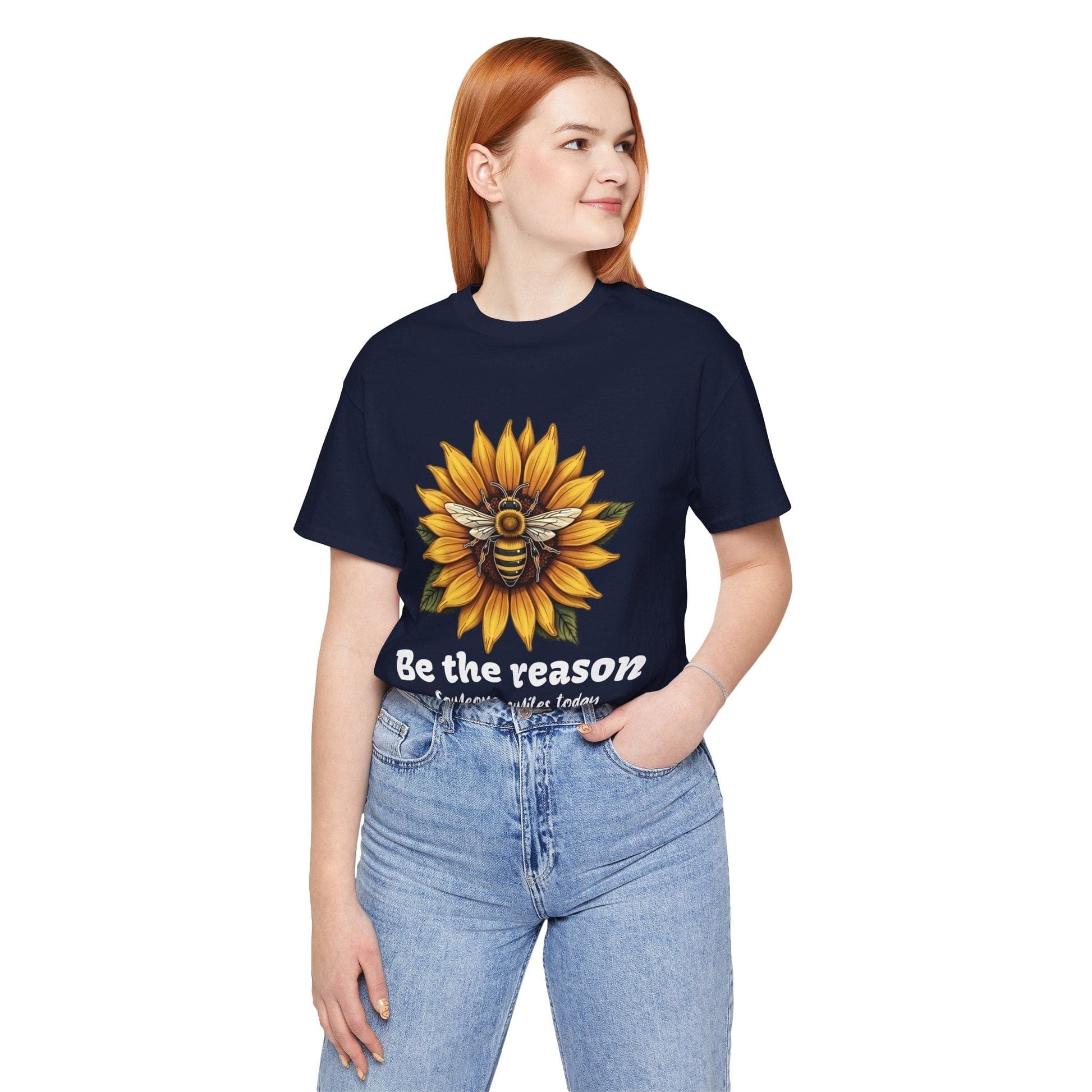 "Be the Reason" Sunflower Unisex Tee | Inspirational Design