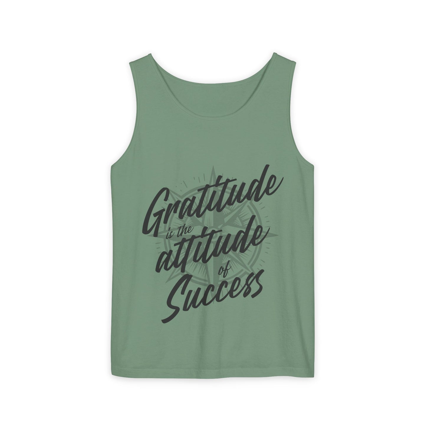 Gratitude Attitude Unisex Garment-Dyed Tank Top - Motivational Fitness Apparel