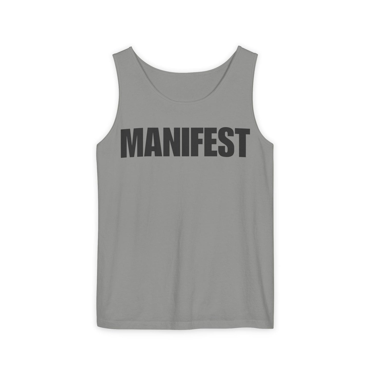 Tank Top Manifest Bold Letters Unisex Garment-Dyed