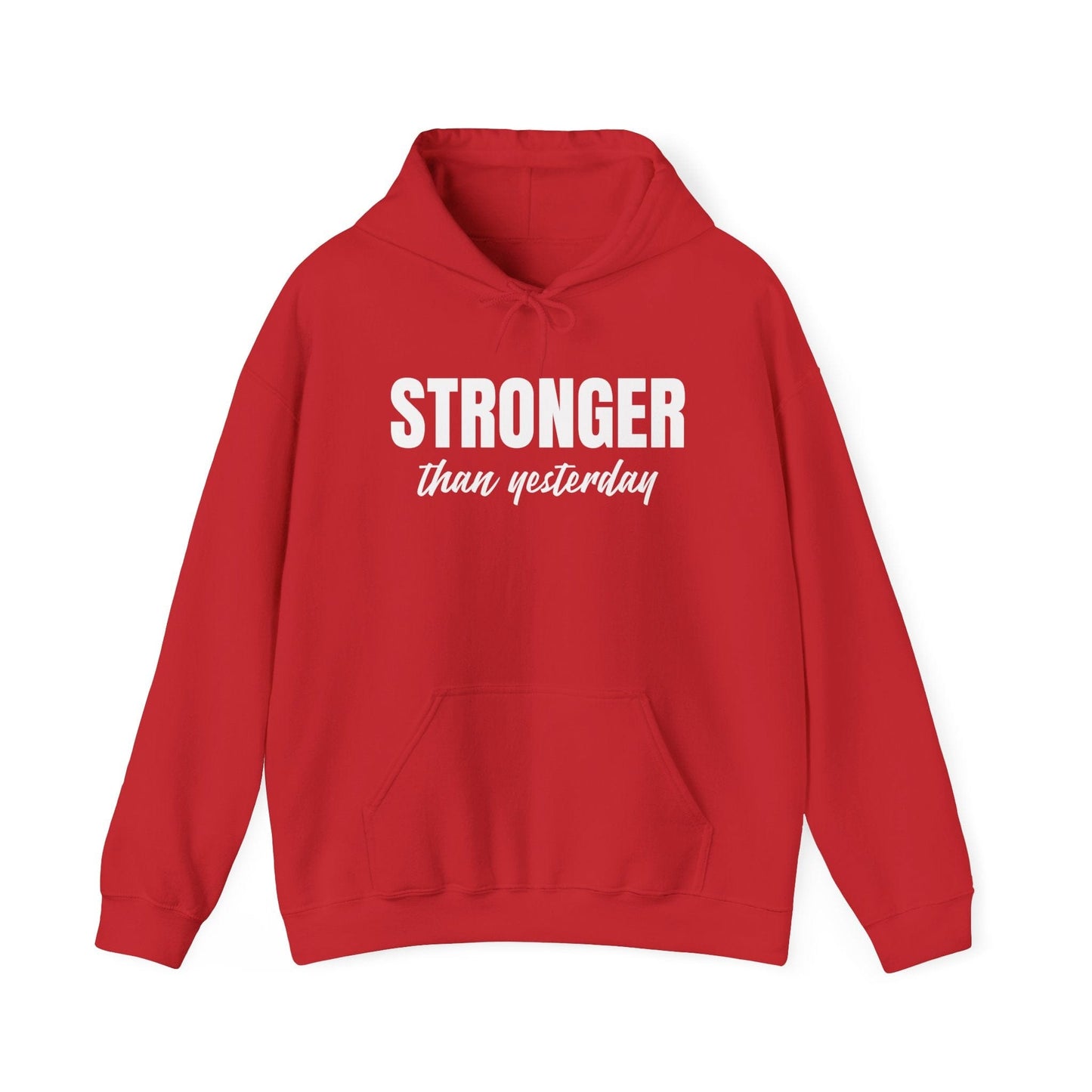 Stronger Than Yesterday Heavy Blend Hooded Sweatshirt | Motivational