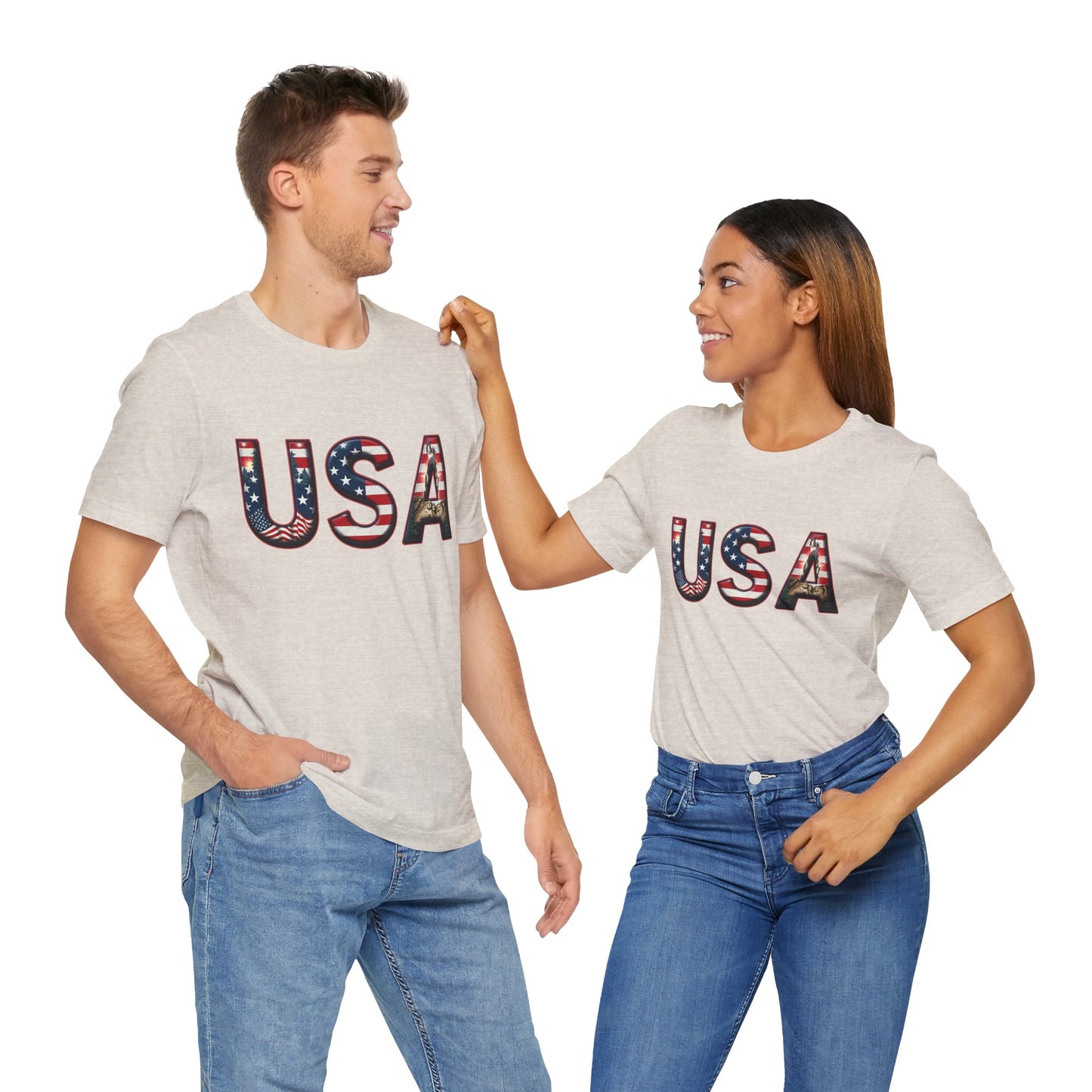 Patriotic USA Graphic T-Shirt - Unisex Short Sleeve Shirt