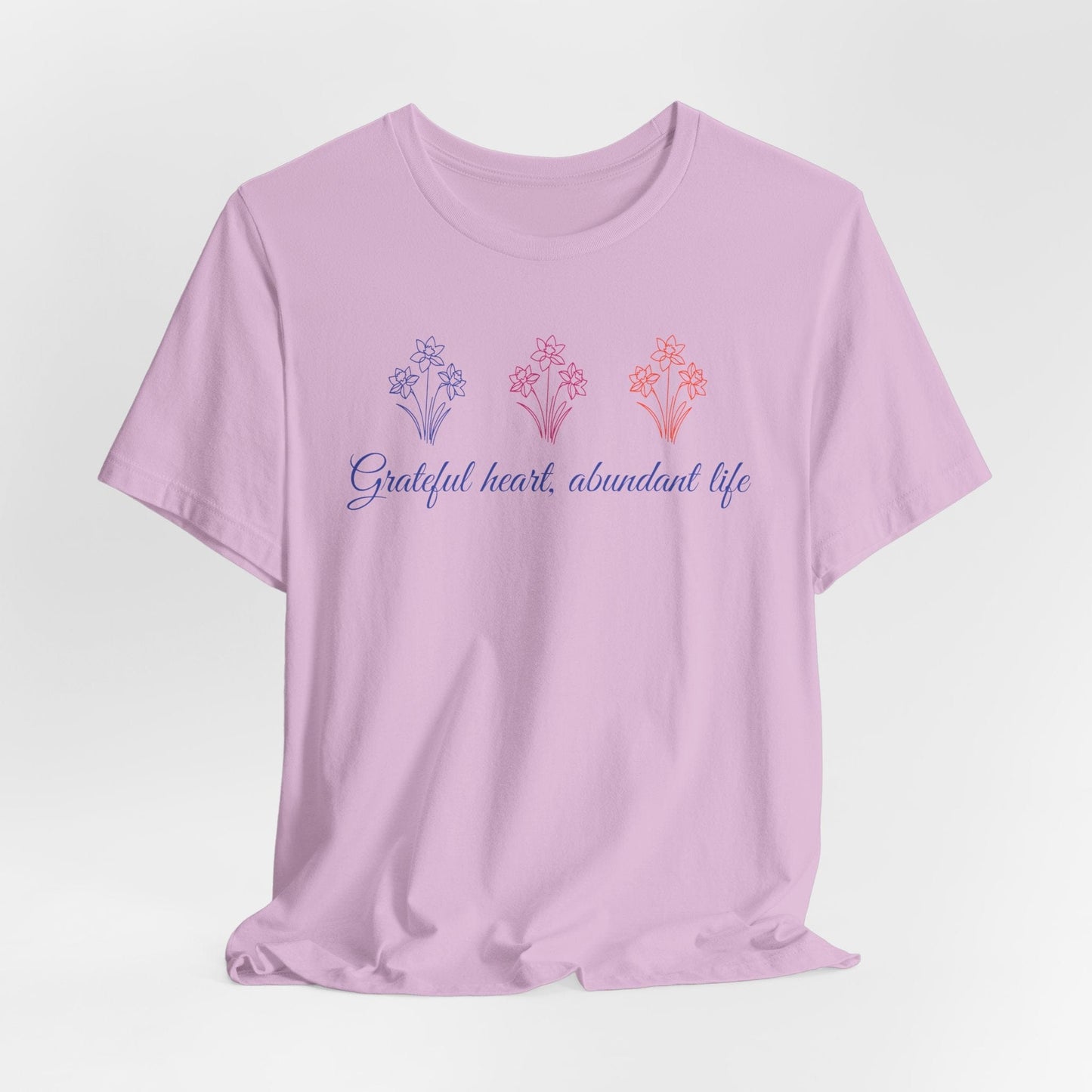 Grateful Heart Tee with Soft Flowers