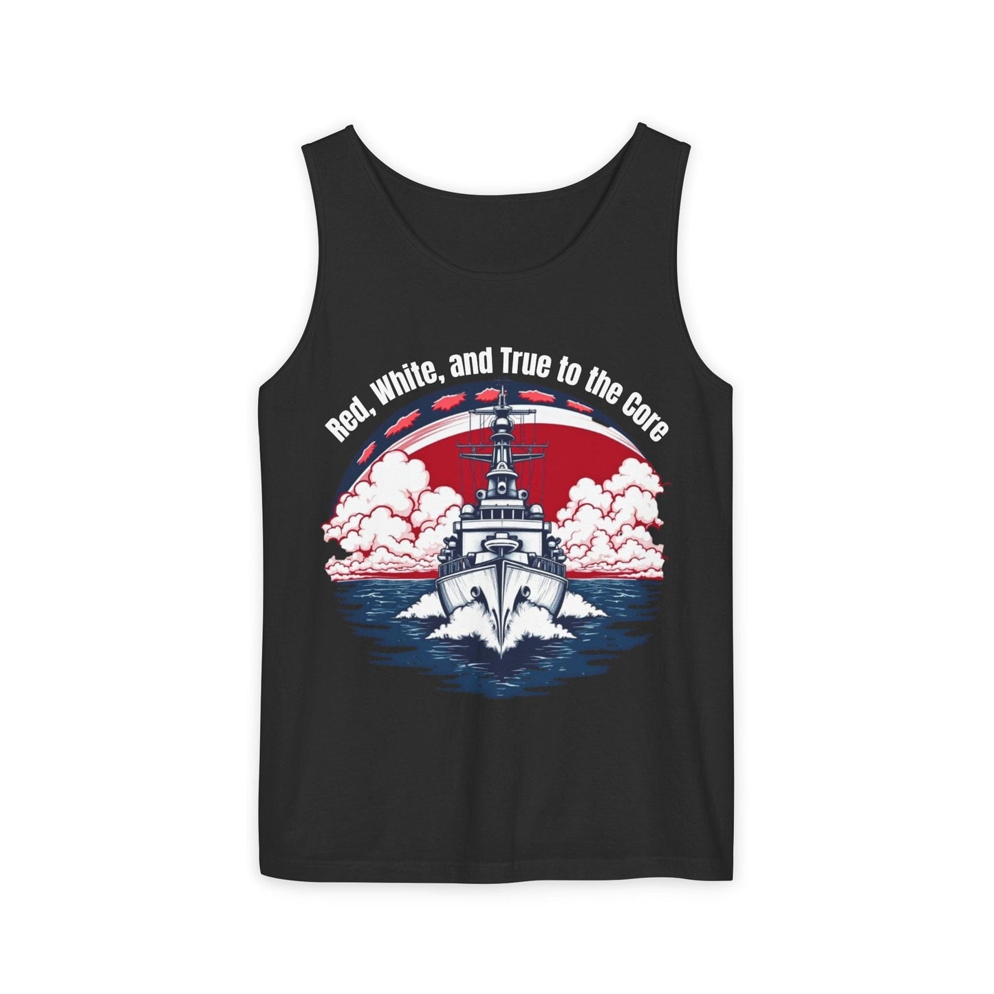 Patriotic Navy Ship Tank Top | Bold & Proud Design