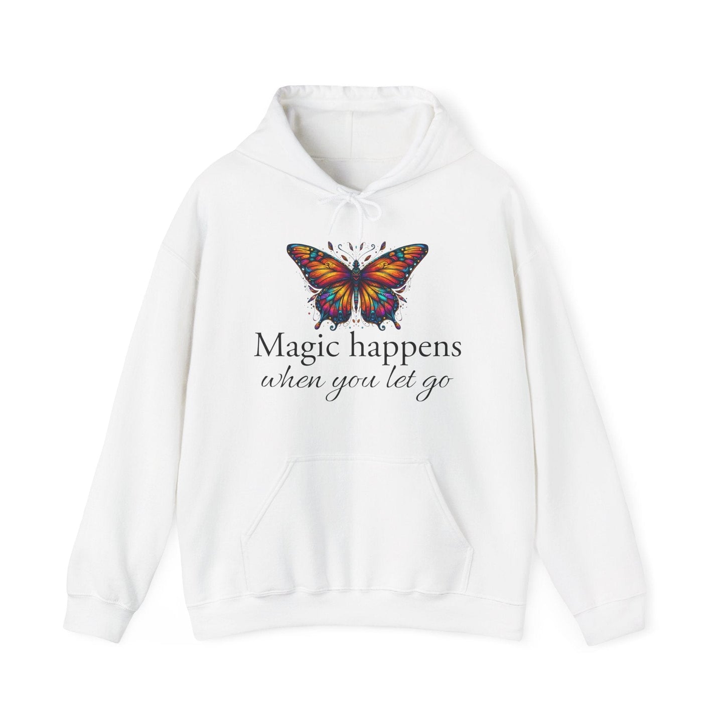 Magic Happens Butterfly Unisex Hooded Sweatshirt | Cozy