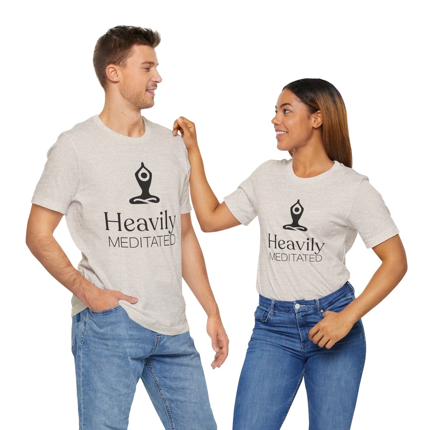 Heavily Meditated Unisex Short Sleeve Tee - Comfortable Yoga & Mindfulness Tee