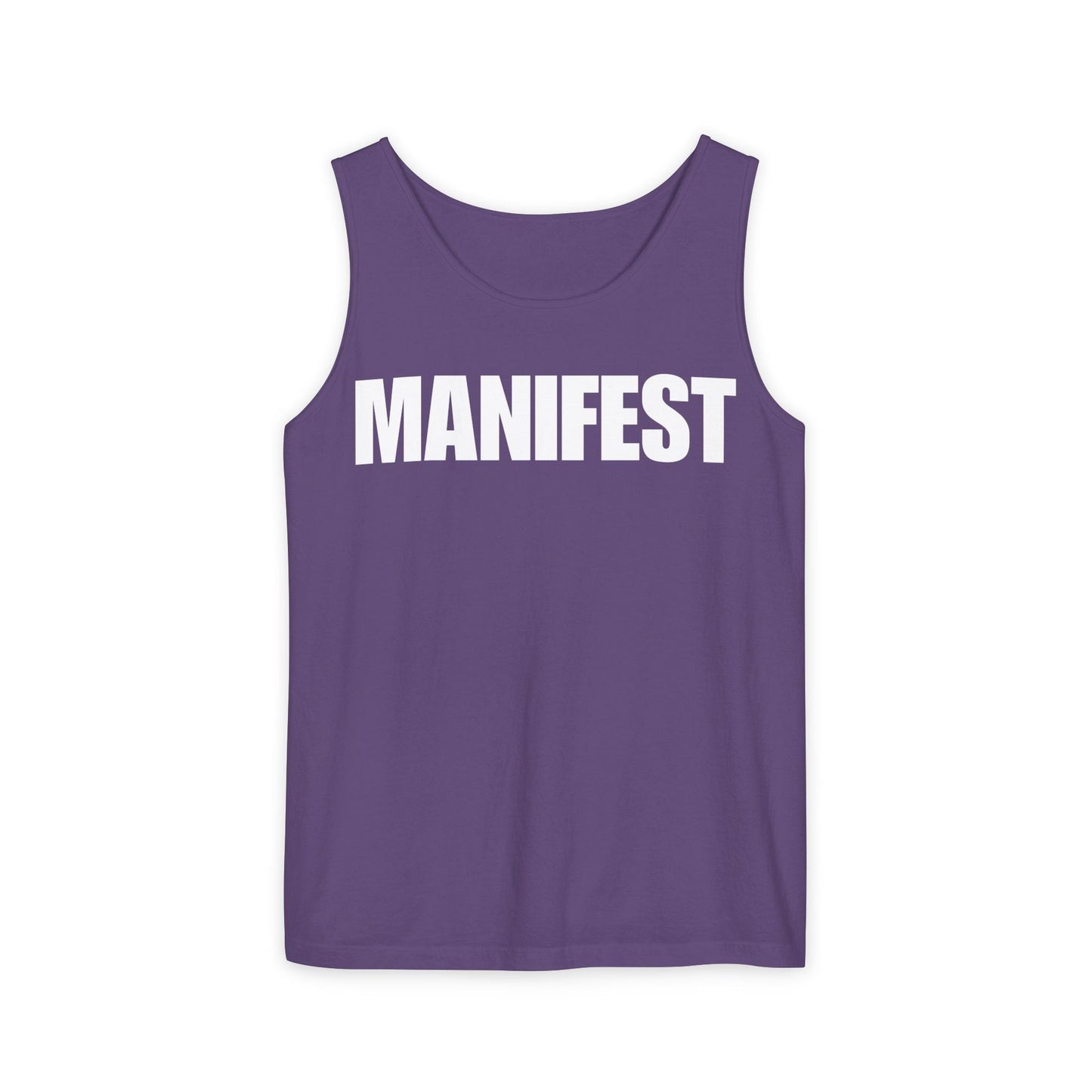 Tank Top Manifest Bold Letters Unisex Garment-Dyed