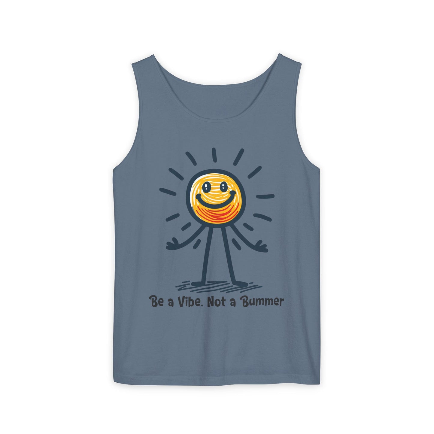Tank Top Be a Vibe, Not a Bummer Stickman Humor Unisex
