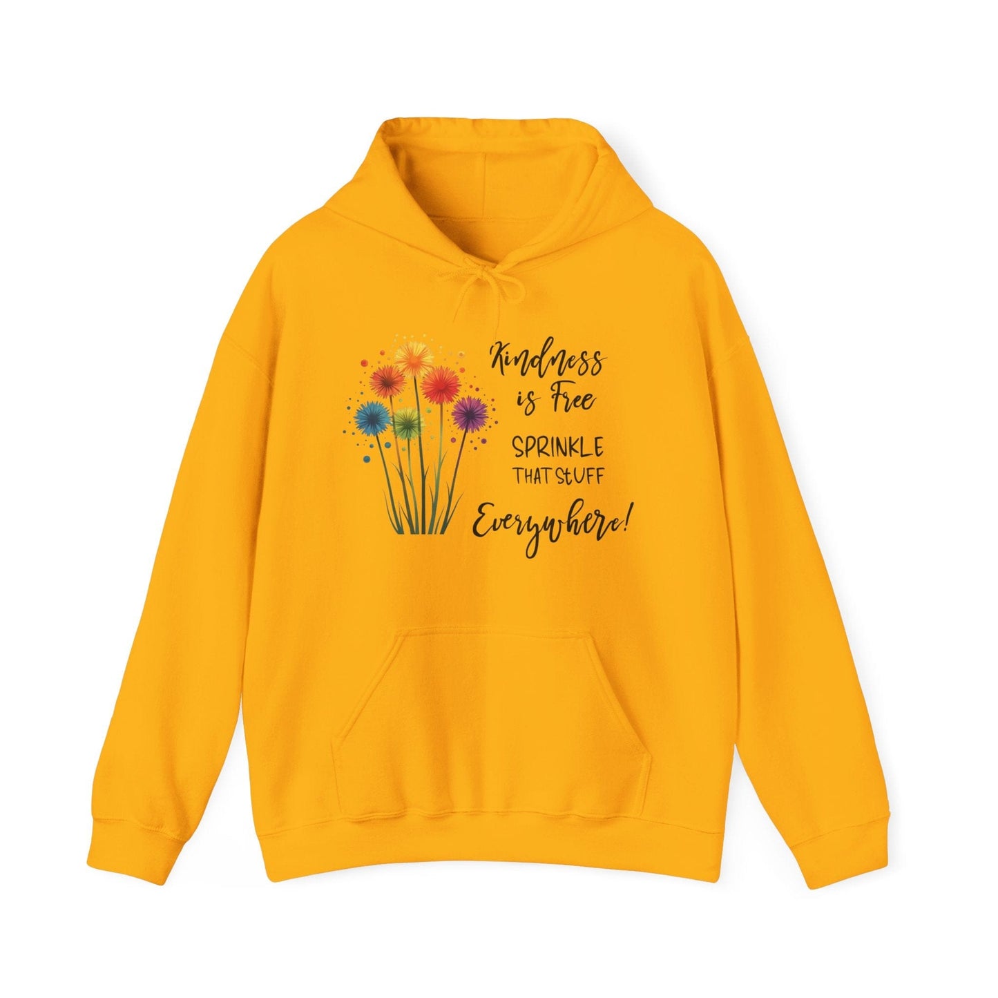 Kindness is Free Floral Hoodie | Cozy & Inspirational