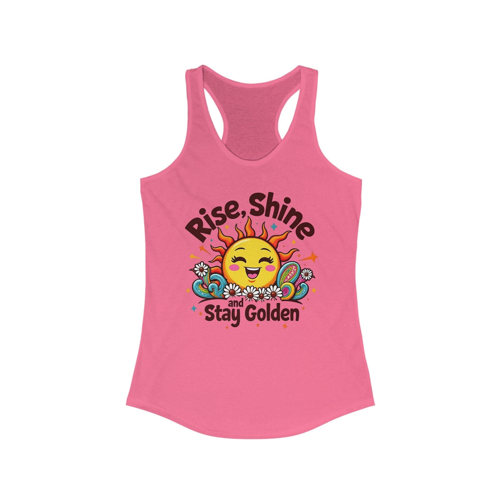 Rise, Shine, and Stay Golden Women's Racerback Tank | Inspirational