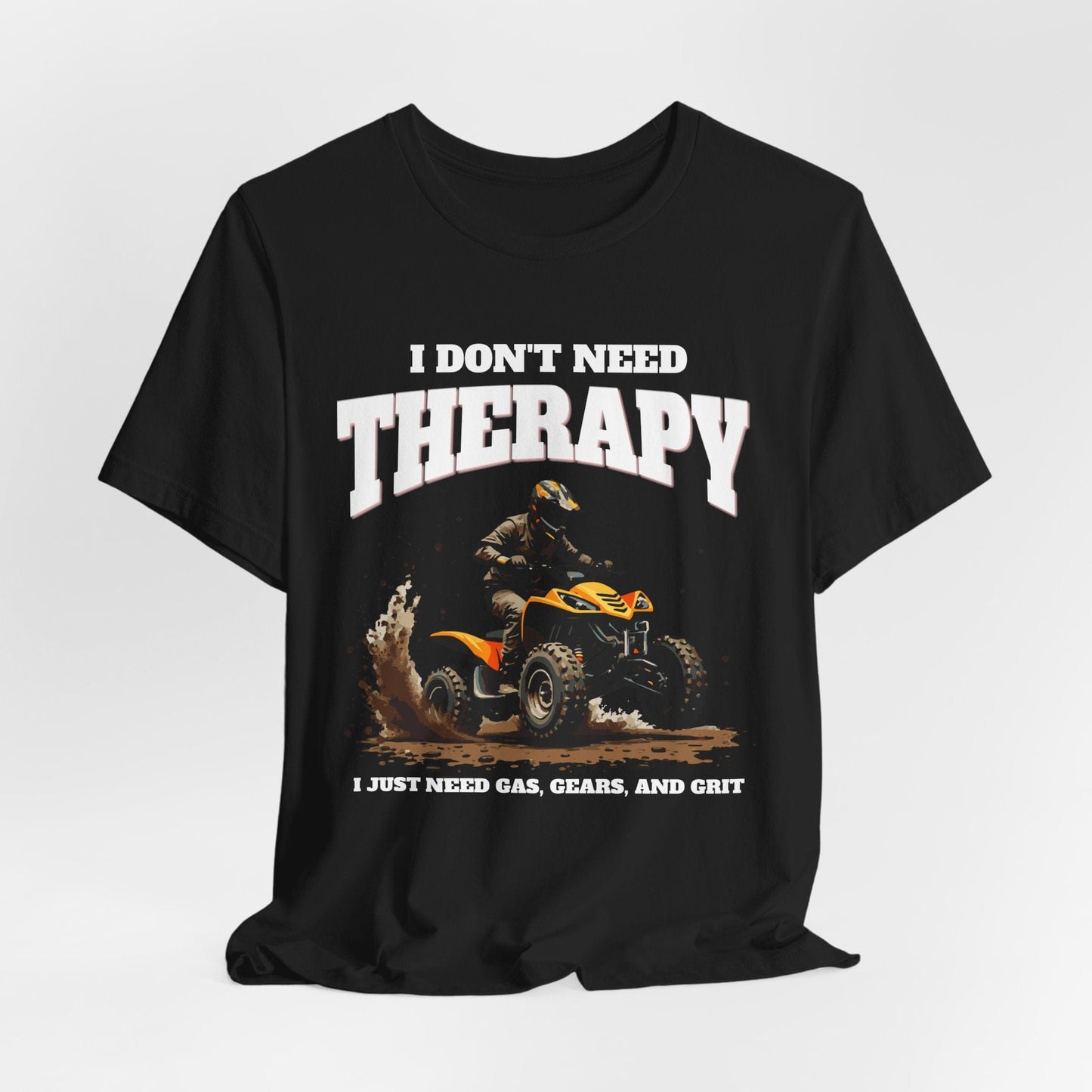 Men's Adventure Therapy T-Shirt- Gas, Gears, and Grit Design