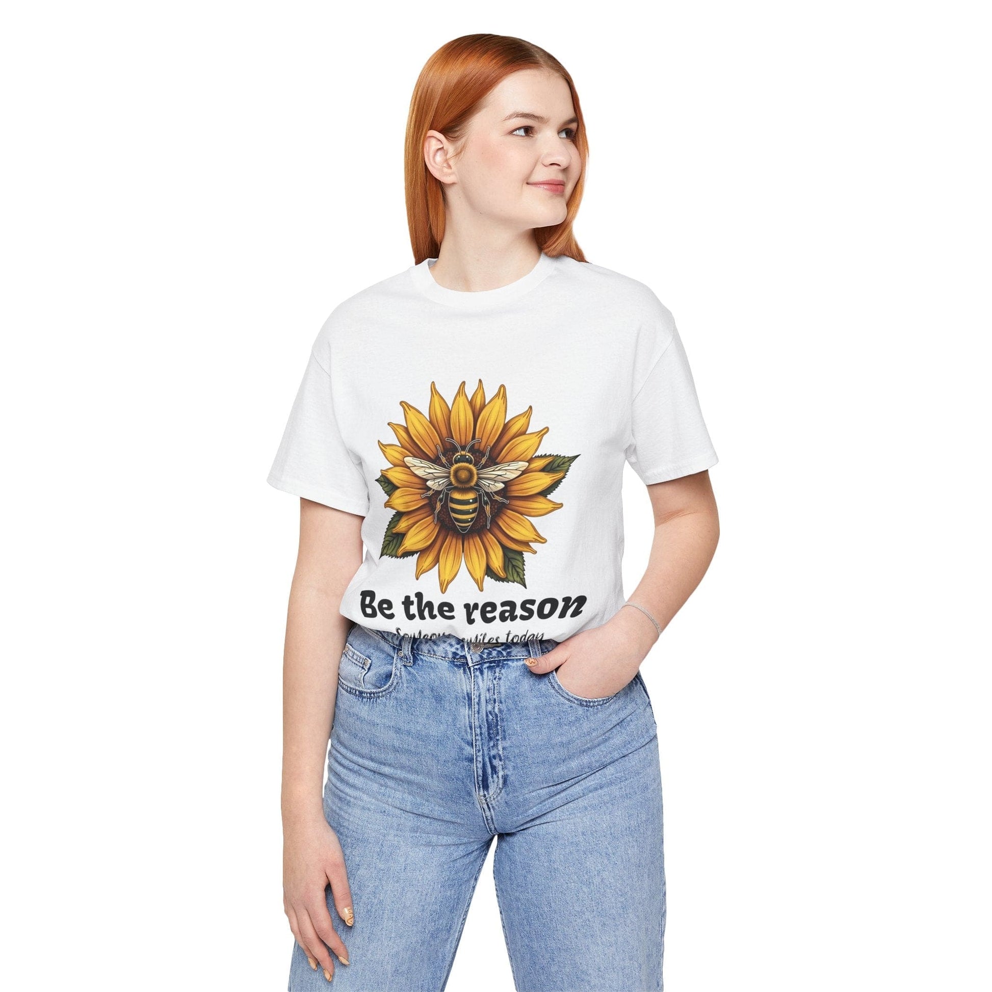 "Be the Reason" Sunflower Unisex Tee | Inspirational Design