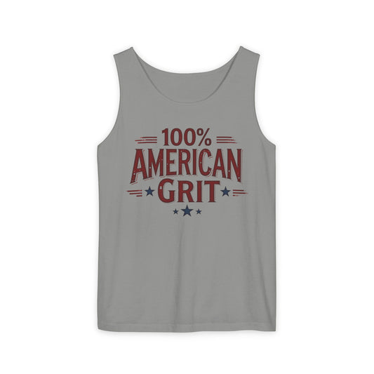 100% American Grit Unisex Tank Top - Patriotic Summer Tee