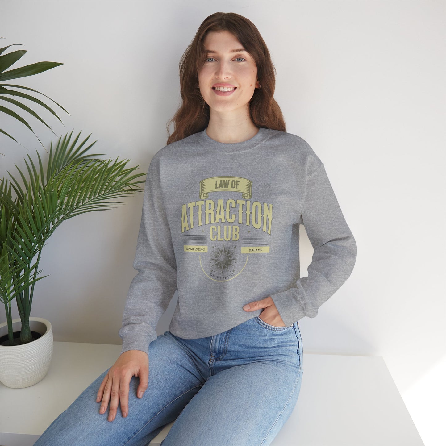 Law of Attraction Club Unisex Heavy Blend Crewneck Sweatshirt - Manifest Your Dreams