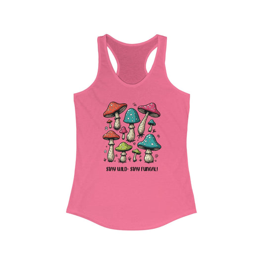 Stay Wild Mushroom Design Racerback Tank | Fun & Comfortable