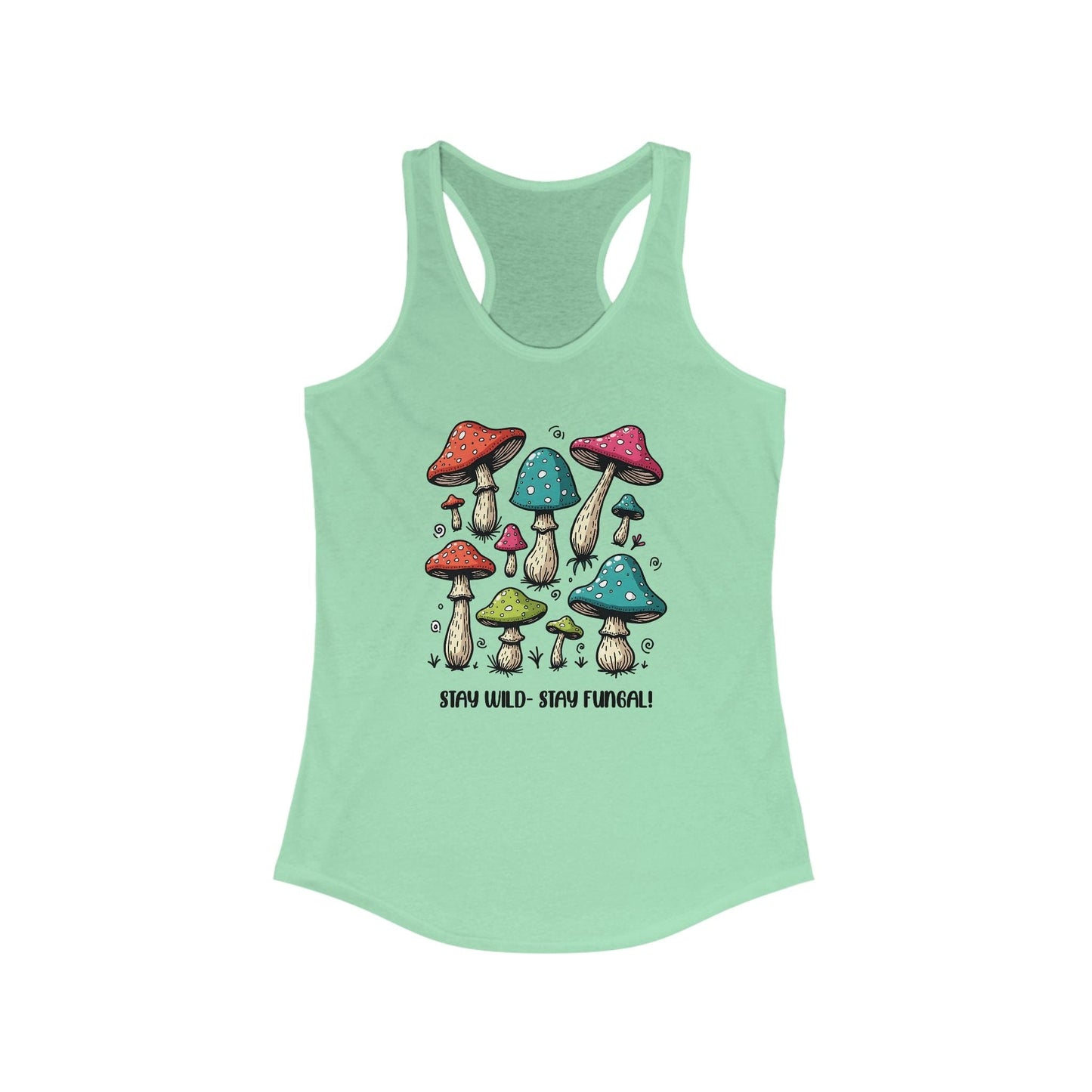 Stay Wild Mushroom Design Racerback Tank | Fun & Comfortable