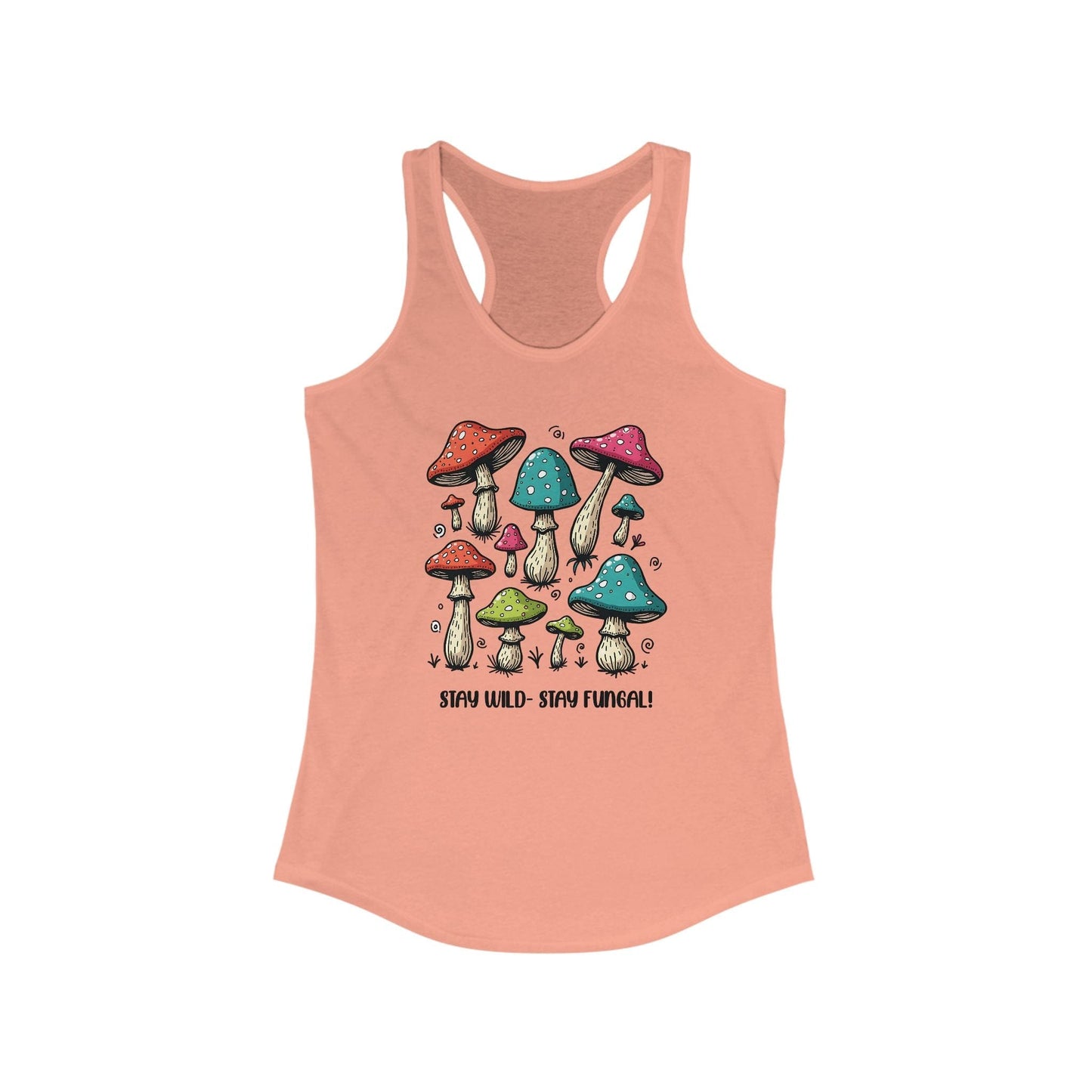 Stay Wild Mushroom Design Racerback Tank | Fun & Comfortable