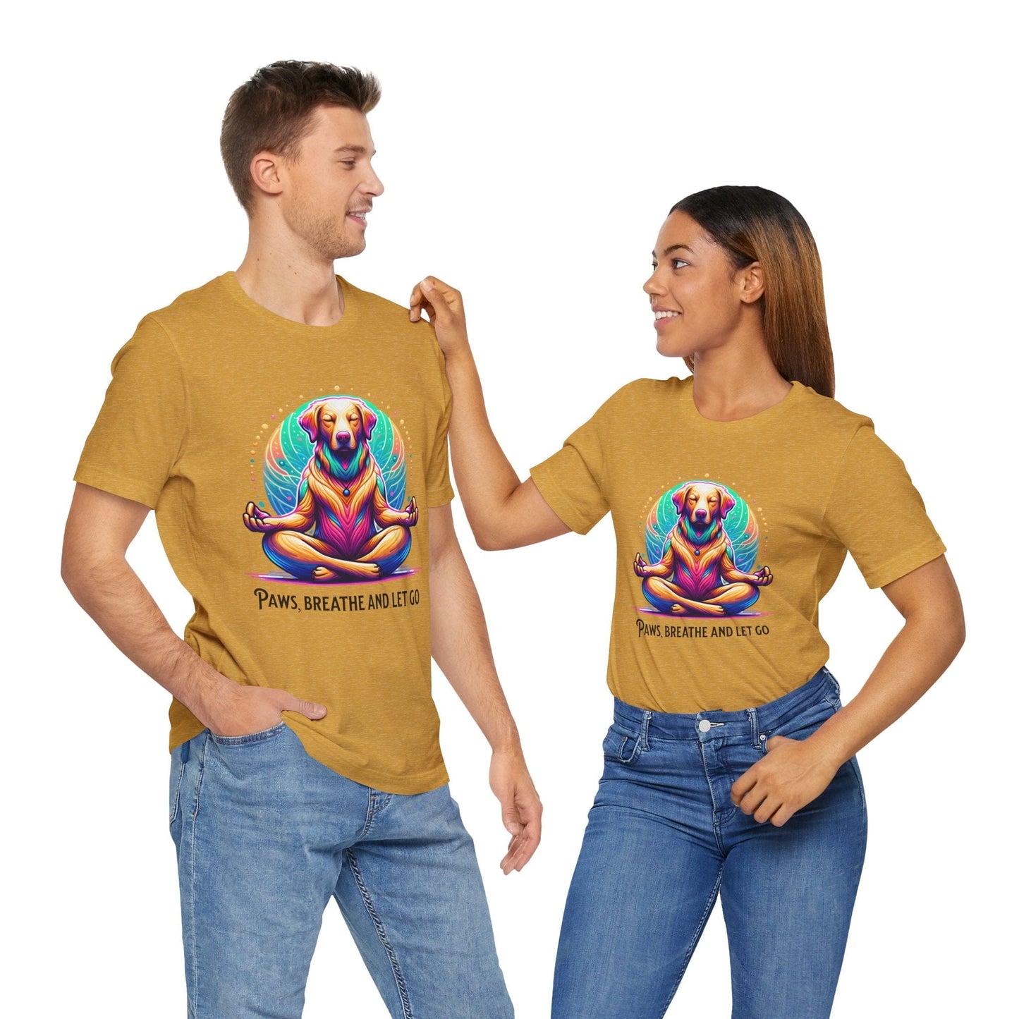 Paws Breathe and Let Go Dog Tee | Unisex Relaxing Design