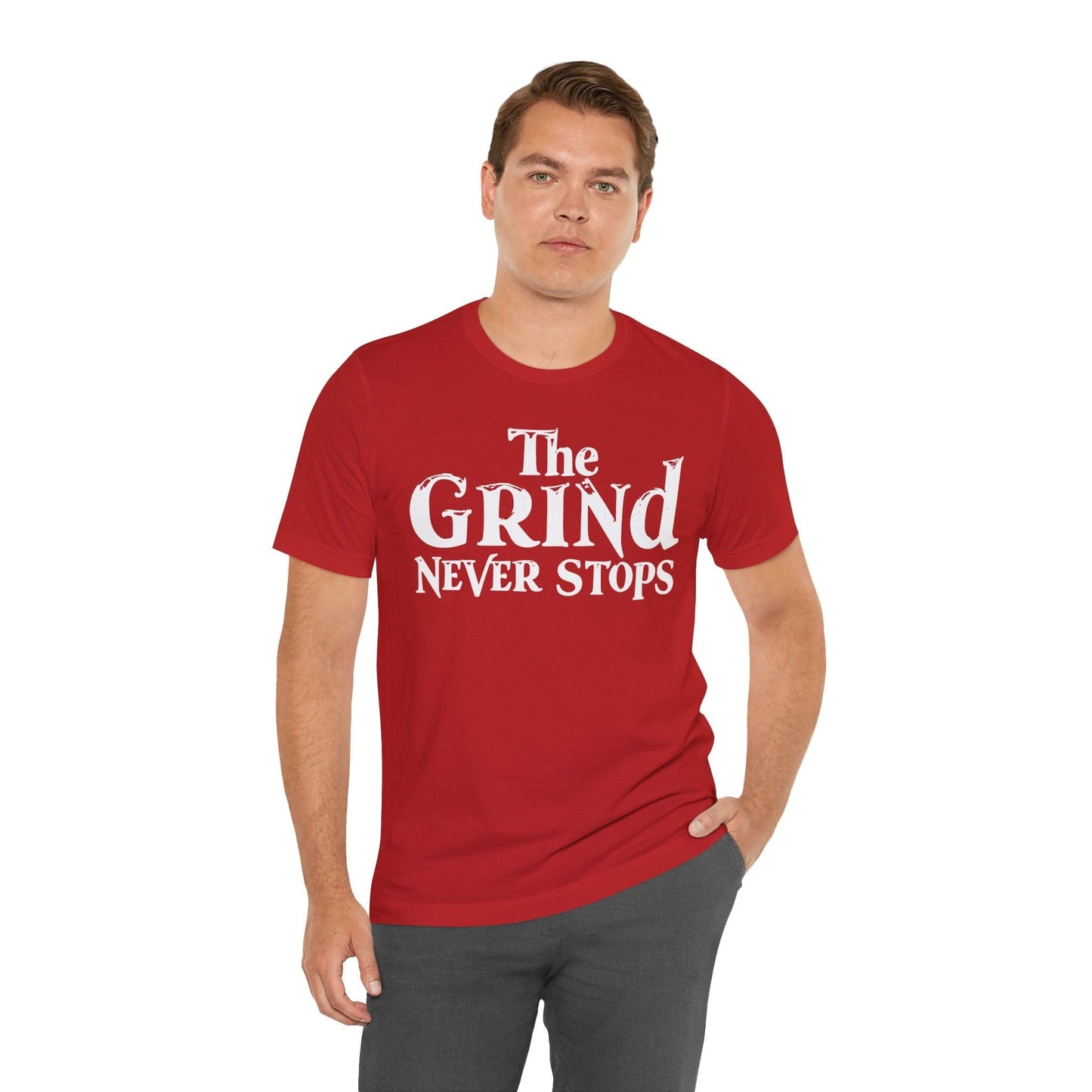 Motivational Unisex T-Shirt - "The Grind Never Stops"