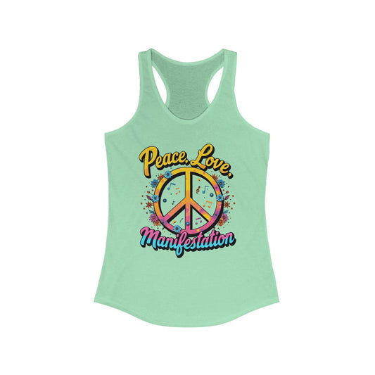 Peace Love Manifestation Racerback Tank | Inspirational & Comfortable
