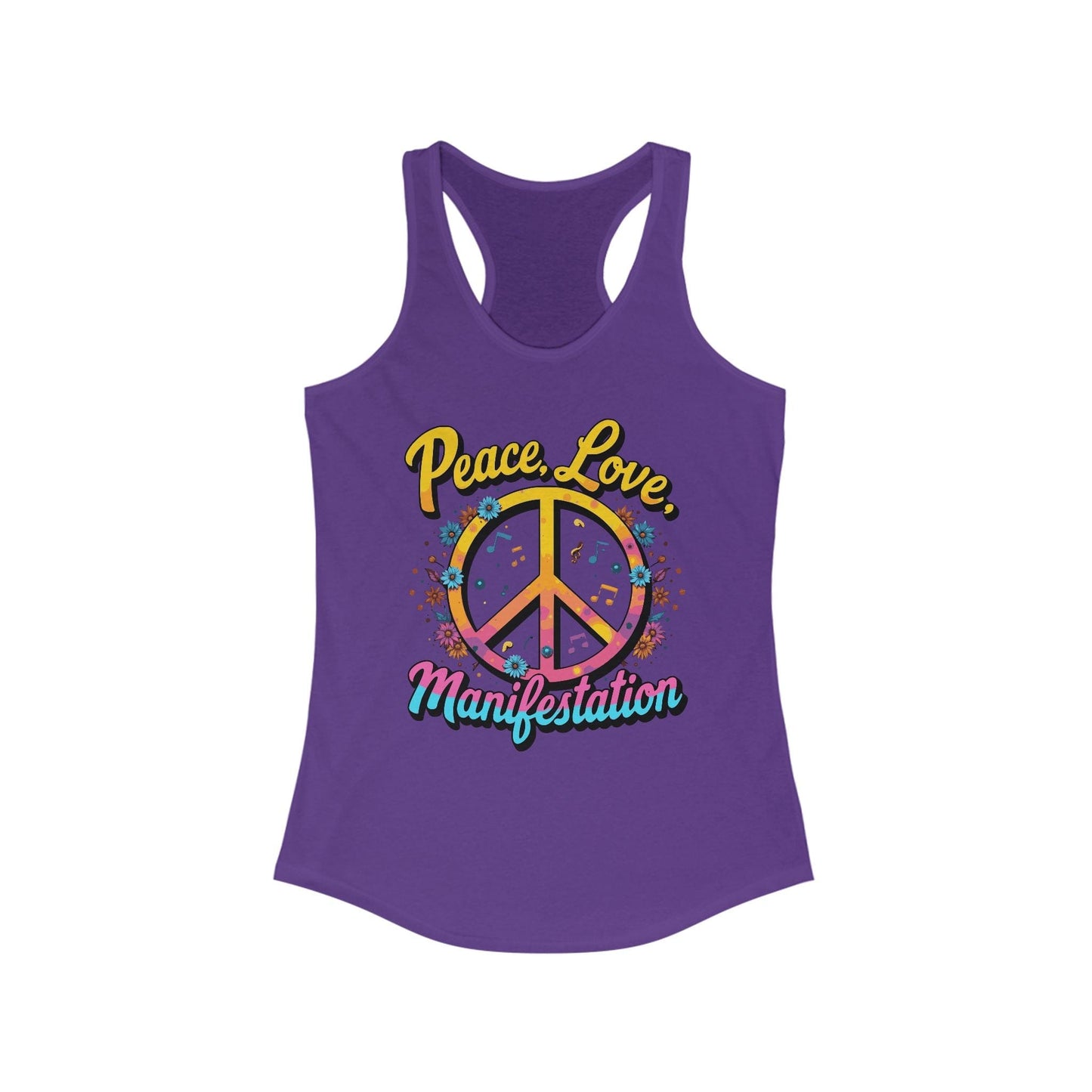 Peace Love Manifestation Racerback Tank | Inspirational & Comfortable