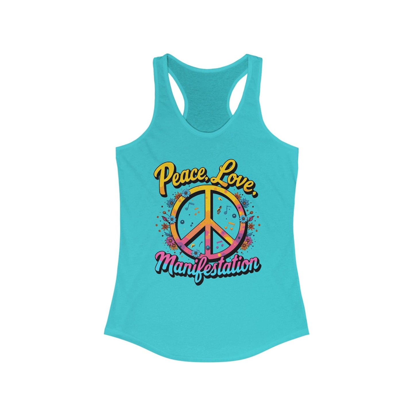 Peace Love Manifestation Racerback Tank | Inspirational & Comfortable