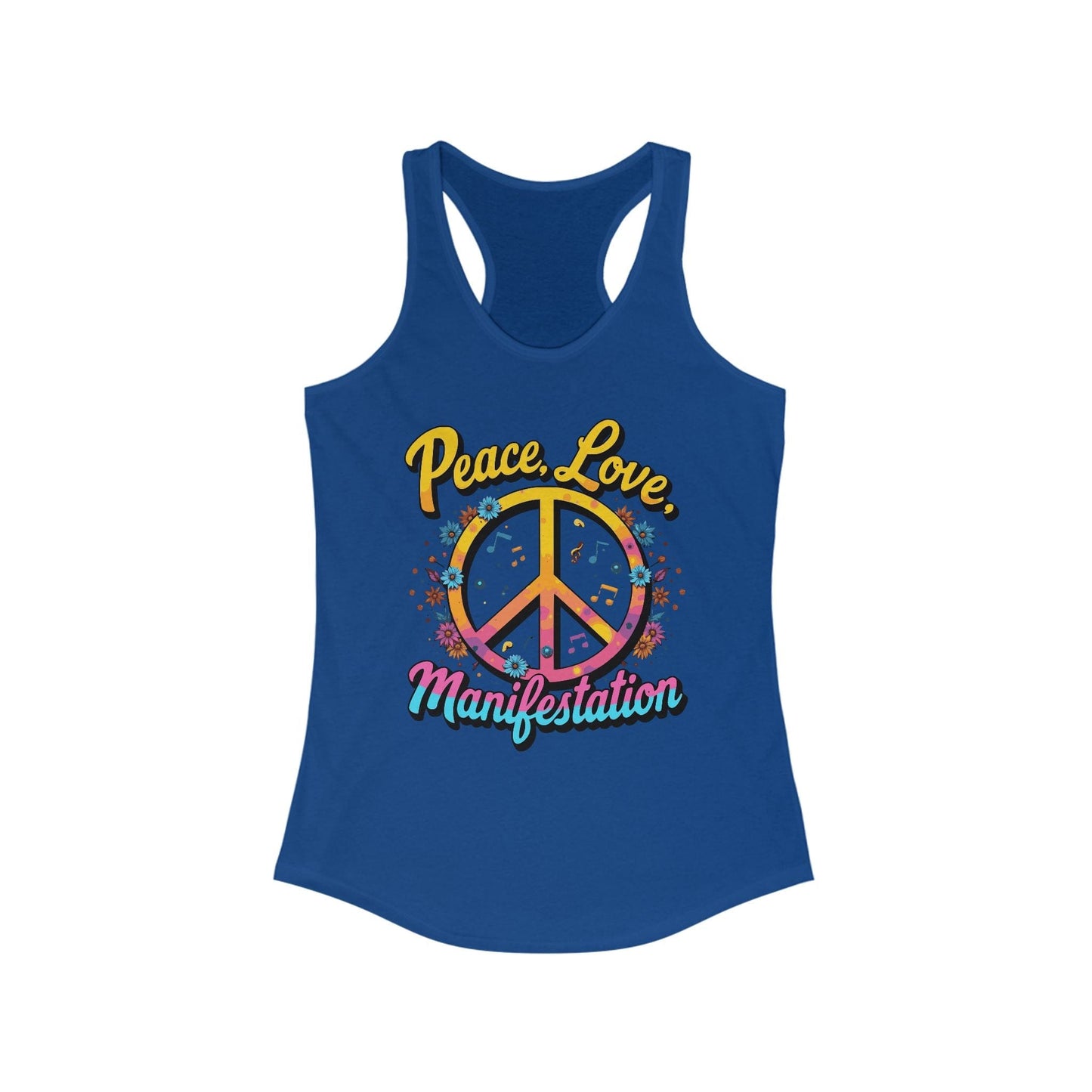 Peace Love Manifestation Racerback Tank | Inspirational & Comfortable