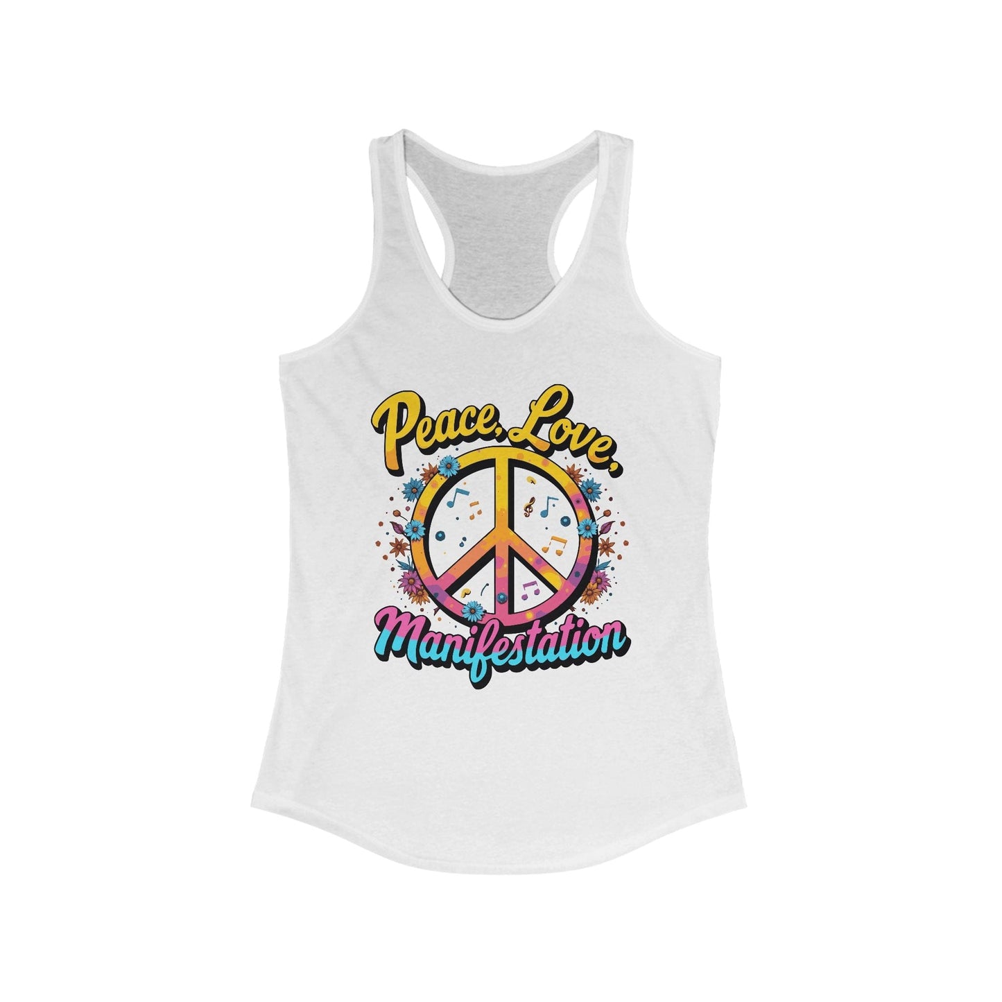 Peace Love Manifestation Racerback Tank | Inspirational & Comfortable