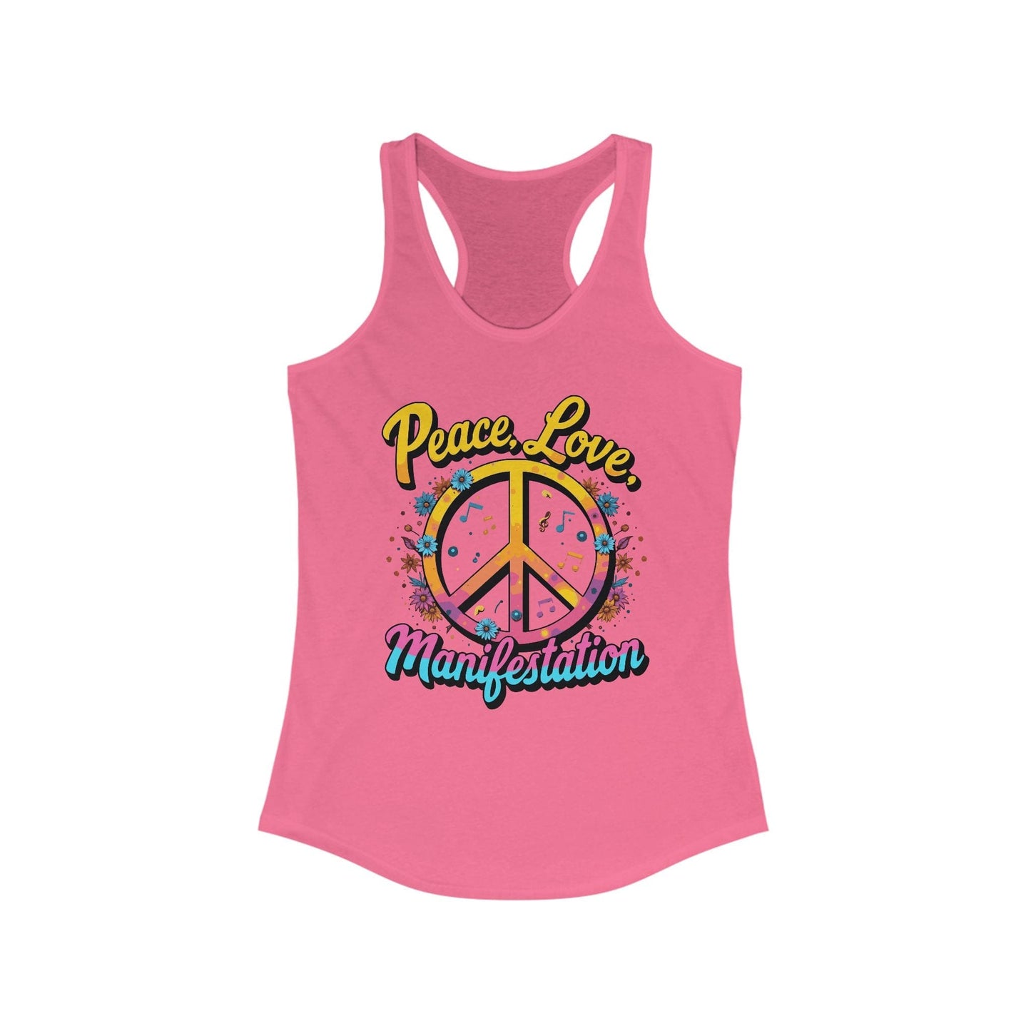 Peace Love Manifestation Racerback Tank | Inspirational & Comfortable
