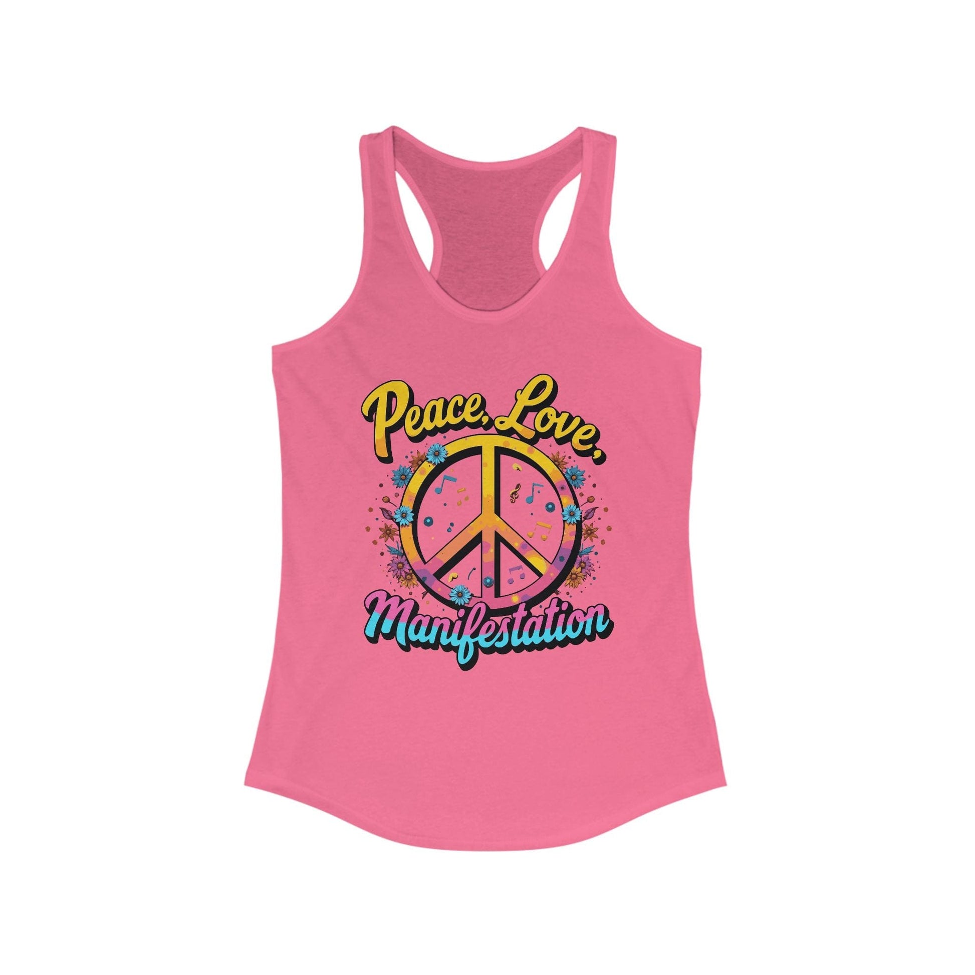 Peace Love Manifestation Racerback Tank | Inspirational & Comfortable