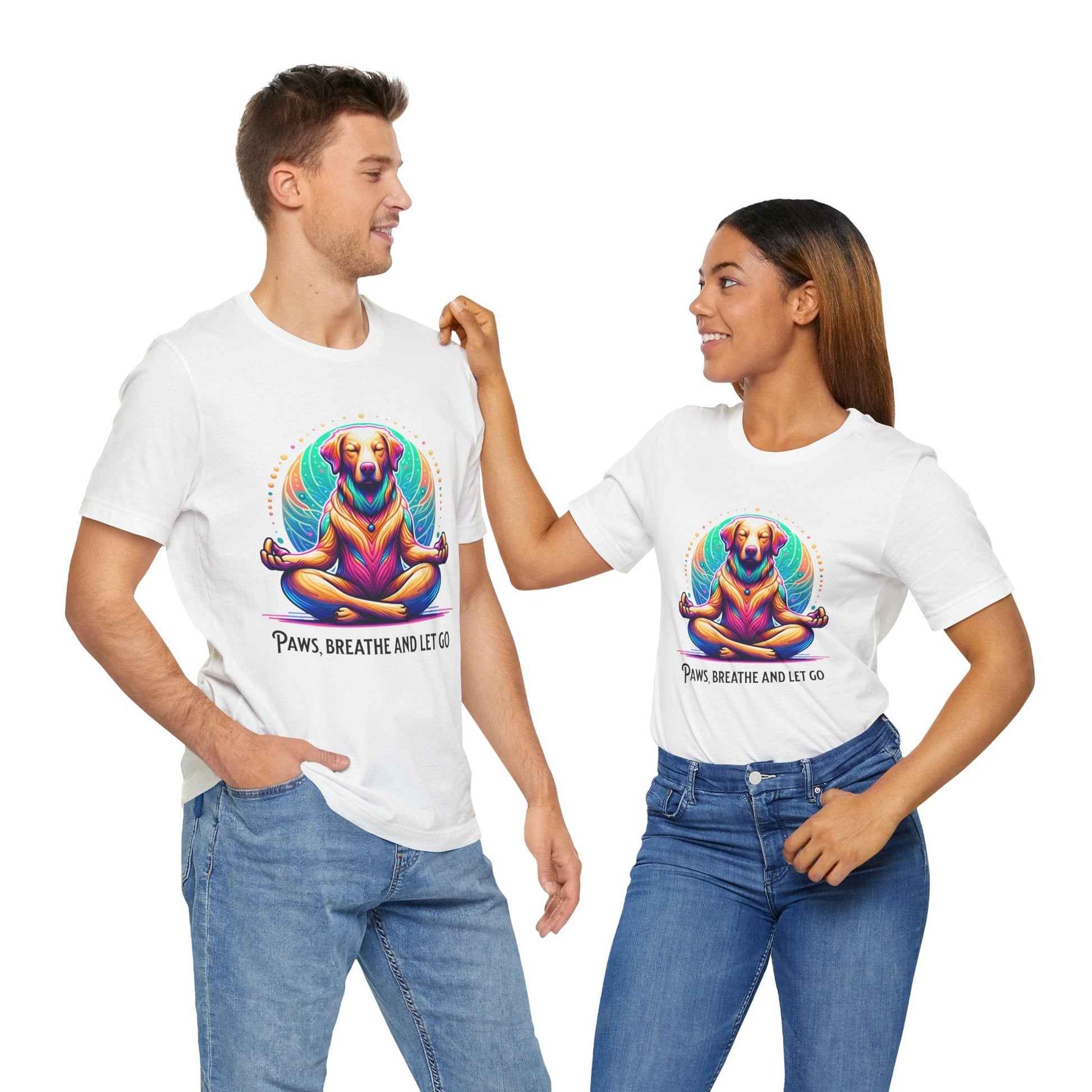 Paws Breathe and Let Go Dog Tee | Unisex Relaxing Design