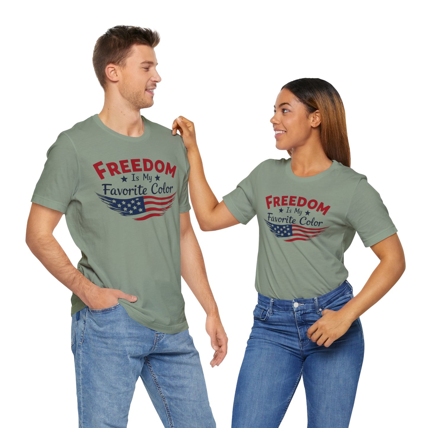 Freedom Is My Favorite Color Unisex Short Sleeve Tee - Patriotic T-Shirt