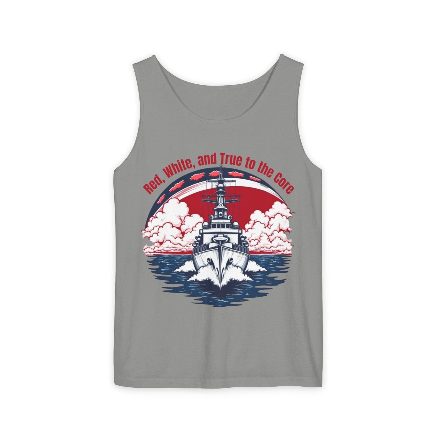 Patriotic Navy Ship Tank Top | Bold & Proud Design
