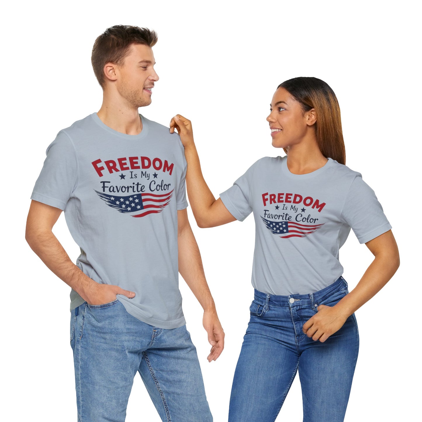 Freedom Is My Favorite Color Unisex Short Sleeve Tee - Patriotic T-Shirt