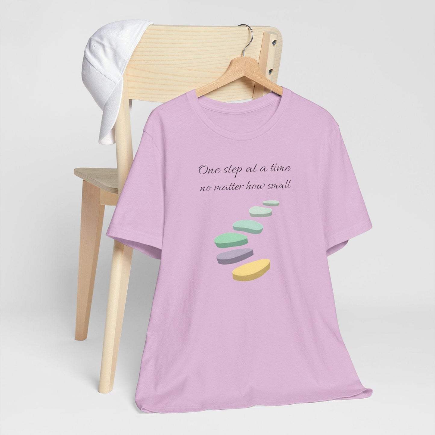 Motivational Quote Unisex Jersey Tee - "One Step at a Time"